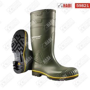 Gumicsizma, zöld, S4, 45-ös, Acifort® Heavy Duty Dunlop