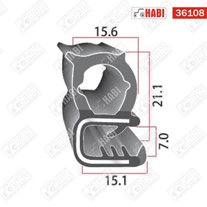 Gumiprofil szigetelő 5-6 mm üveghez /fm/