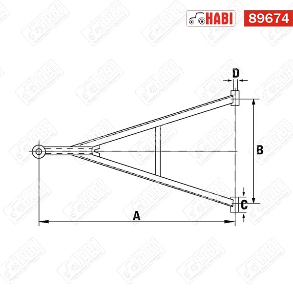 HW60 / HW80 vonóháromszög L-1100 U-80 27t