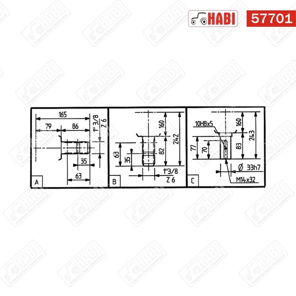 Hajtómű T-304A 1:3 COMER
