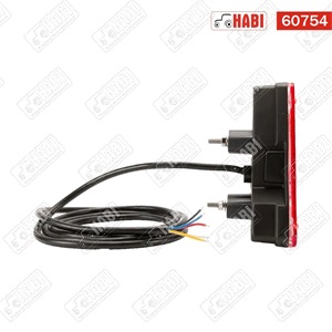 Hátsó lámpa háromszög bal LED 163x144x38,3 mm 12V-24V IP66/68