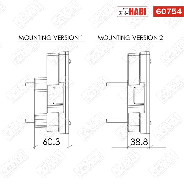 Hátsó lámpa háromszög bal LED 163x144x38,3 mm 12V-24V IP66/68
