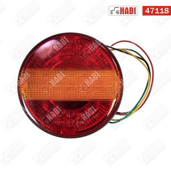 Hátsólámpa 3 funkciós univerzális (jobbos/balos)  kör LED d=95x34 mm 10-30V IP67