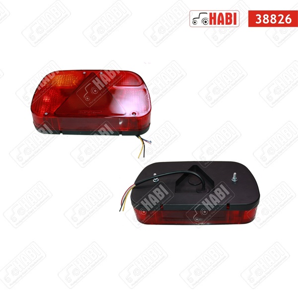 Hátsólámpa bal univerzális 240x140x55 mm 12V/24V