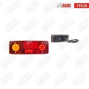 Hátsólámpa bal LED rendszám megvilágítással 285x100x70 mm, 12-24V, IP66/68, WAS
