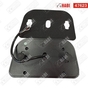 Hátsólámpa jobb LED beépített háromszög alakú prizmával 210x140 mm 12V/24V kábeles
