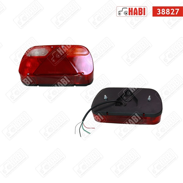Hátsólámpa jobb univerzális 240x140x55 mm 12V/24V