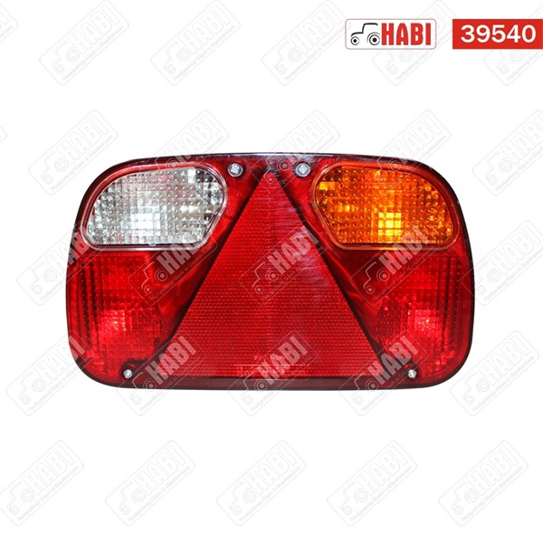 Hátsólámpa jobb univerzális Multipoint 240x140x55 mm 12V/24V