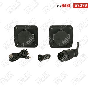 Hátsólámpa párban mágneses sárga/piros LED 12 V, 105x105x55 mm, vezeték nélküli