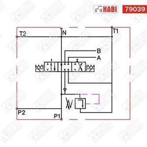 Hidraulika elosztó 1 szekciós 3/8 80L/perc, elektromos vezérlésű 12V