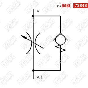 Hidraulika fojtó-visszacsapó szelep 1/2"x1/2" Fluid Press