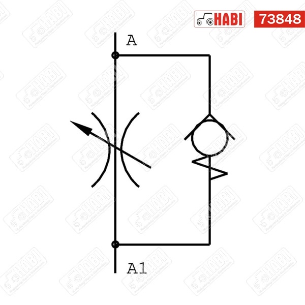 Hidraulika fojtó-visszacsapó szelep 1/2"x1/2" Fluid Press