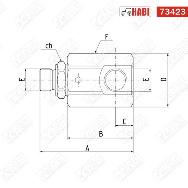 Hidraulika forgócsatlakozó 3/8" 90°