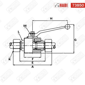 Hidraulika golyós csap 2 utas M30x2 mm