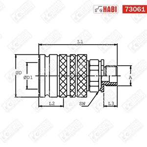 Hidraulika gyorscsatlakozó dugalj 3/8" külső menetes