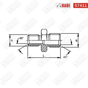 Hidraulika közcsavar 1/4" BSP / M12x1,5 60° Burnett & Hillman