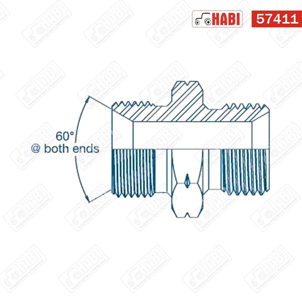 Hidraulika közcsavar 1/4" BSP / M12x1,5 60° Burnett & Hillman