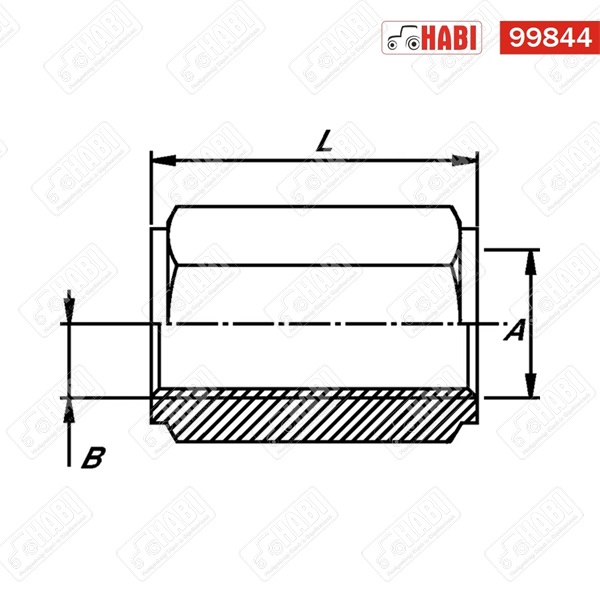 Hidraulika közcsavar BB 1/4"-1/4" Burnett & Hillman