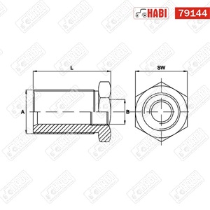Hidraulika közcsavar KM 1" BSP - BM 1/2" BSP