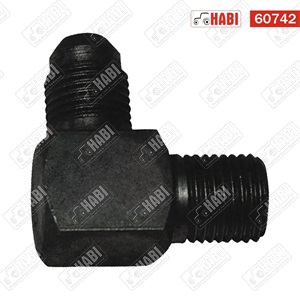 Hidraulika közcsavar KM 3/8" BSP x 9/16" UNF 90°-os könyök Burnett & Hillman