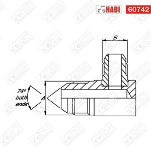 Hidraulika közcsavar KM 3/8" BSP x 9/16" UNF 90°-os könyök Burnett & Hillman