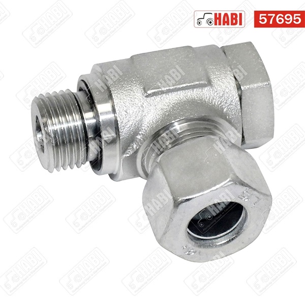 Hidraulika közcsavar M18x1,5 BSP/3/8"-19 BSP 90°-os könyök VOSS