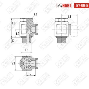 Hidraulika közcsavar M18x1,5 BSP/3/8"-19 BSP 90°-os könyök VOSS