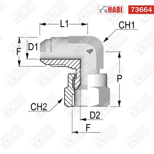 Hidraulika közcsavar hollanderes BK 1-1/16" / 1-1/16" 90 ° könyök