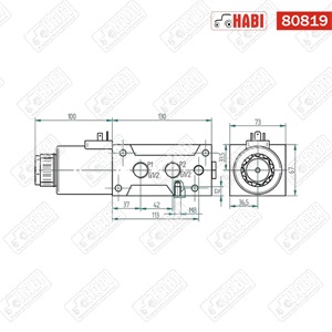 Hidraulika útváltó szelep 6/2 1/2" BSP 120l/perc /mágnesszelep/