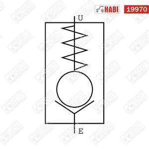 Hidraulika visszacsapó szelep 1/4" 350 bar maximum (BB)