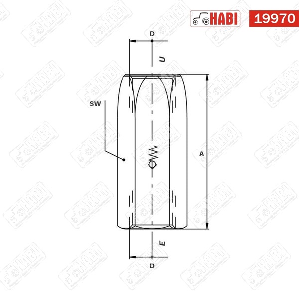 Hidraulika visszacsapó szelep 1/4" 350 bar maximum (BB)