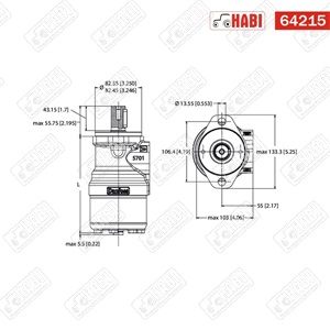 Hidromotor OMR-X 160 cm3/fsz, D=25 mm, A2 WHITE