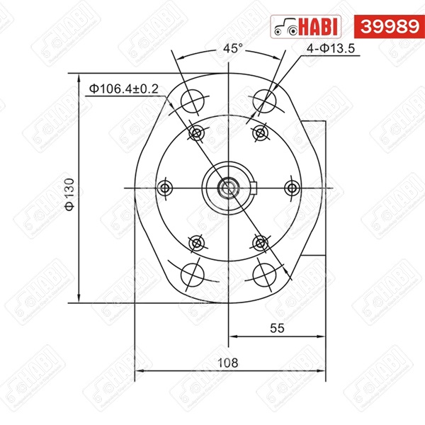 Hidromotor 200 cc / 2 pontos / d=32 mm