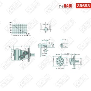 Hidromotor BMR 315 cc D=25 mm G 1/2"