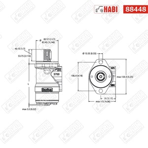 Hidromotor OMP-X 50 cm3/fsz, D=25 mm, A2 WHITE
