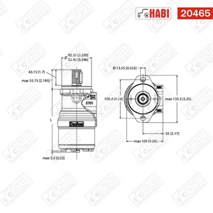 Hidromotor OMR-X 200 cm3/fsz, D=25 mm, A2 WHITE