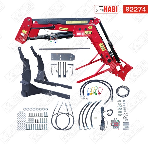 Homlokrakodó TUR-5 (1600 kg emelési kapacitás + joystick + EURO norm csatlakozás + adaptációs keret) MTZ-re