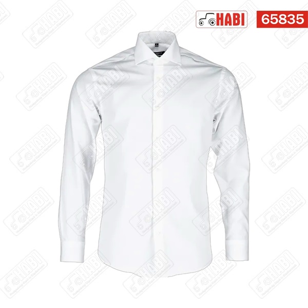 Hosszú ujjú férfi ing, slim fit, fehér 3XL