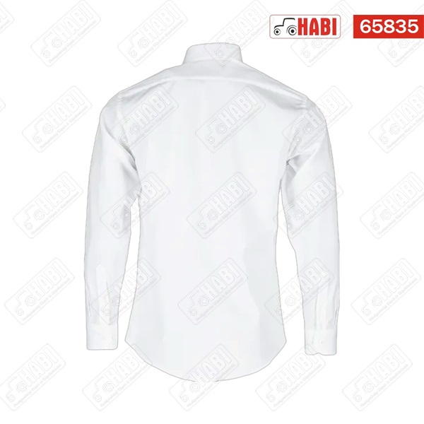 Hosszú ujjú férfi ing, slim fit, fehér 3XL