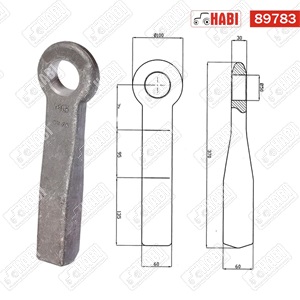 Hw 60-11 vonószem hegeszthető 60x60 L=370mm d=50mm