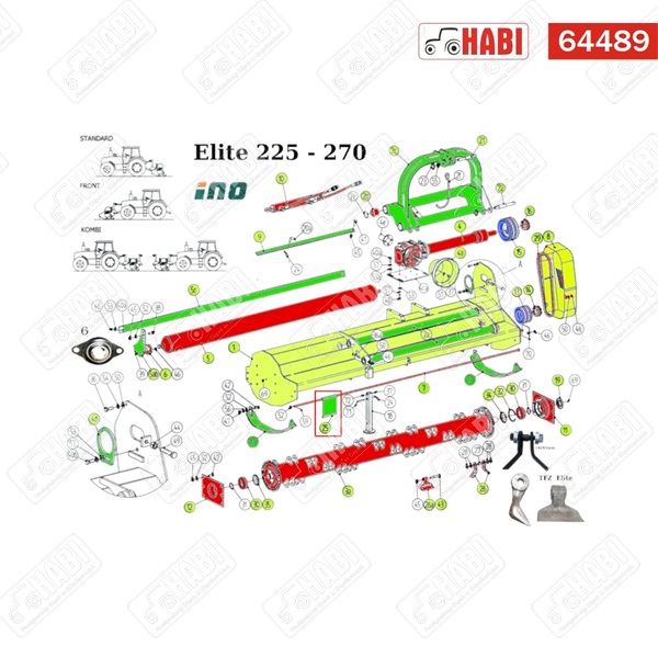 INO ELITE 255 kicsapódásgátló lemez (140 mm széles)
