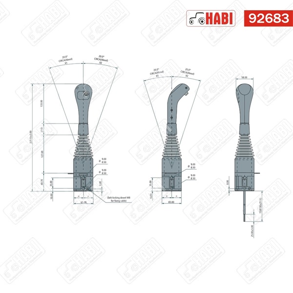 ISO-keresztkar kapcsolóval P40-hez és P80-hoz