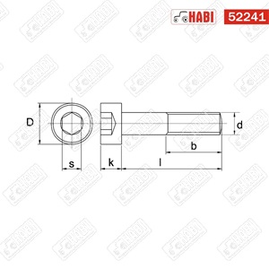 Imbusz csavar belsőkulcsnyílású M8x70 10.9 hg.