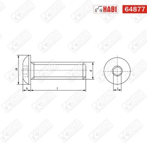 Imbusz csavar lencsefejű belső kulcsnyílású M6x12 rozsdamentes acél A2
