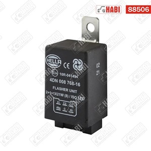 Index relé 12V, elektromos, 2+1+1 (8x 21 W) W, 6 lábas Hella