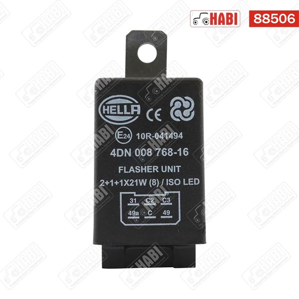 Index relé 12V, elektromos, 2+1+1 (8x 21 W) W, 6 lábas Hella
