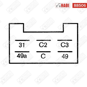 Index relé 12V, elektromos, 2+1+1 (8x 21 W) W, 6 lábas Hella