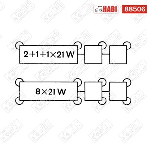 Index relé 12V, elektromos, 2+1+1 (8x 21 W) W, 6 lábas Hella