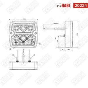 Irányjelző LED lámpa 12-24V 29,5x105,4x97,4 mm