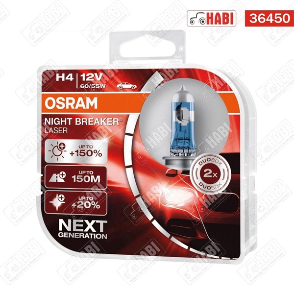 Izzó 12v 60/55w P43t H4 OSRAM